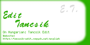 edit tancsik business card